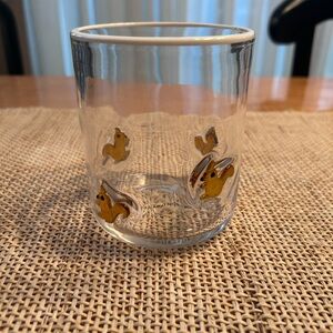 Anthropologie Icon Hand-Blown Juice Glass with Squirrels. 17.25 oz